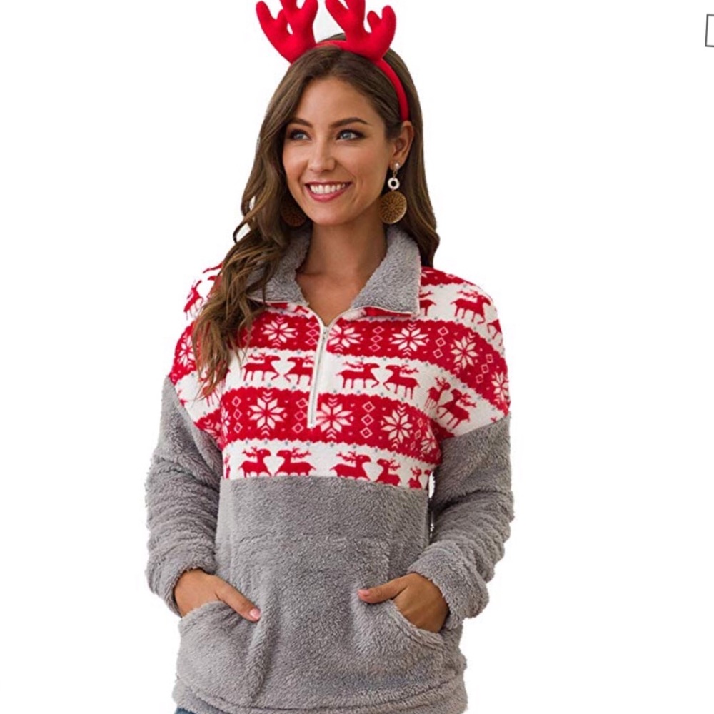 Sherpa Women Casual Pullover Holiday edition